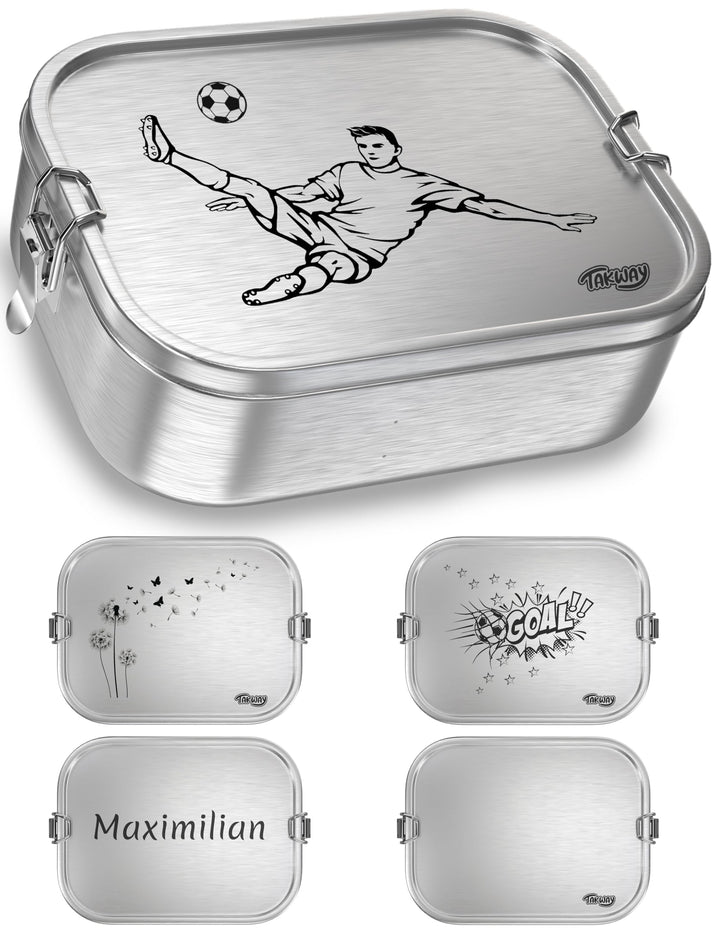 Edelstahl Brotdose mit Fächern 1200ml – Auslaufsichere Lunchbox mit Unterteilung für Kinder & Erwach