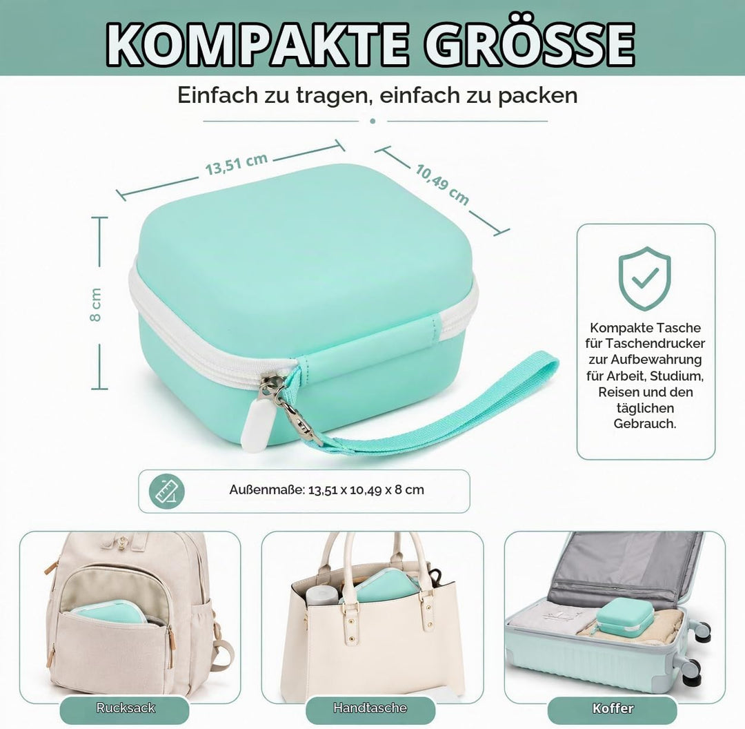 ANKHOH Mini Drucker Tasche für Memoking T02/ für Phomemo M02/ M02S/ M02 Pro/ Q30S/ für Ponek Mini Po