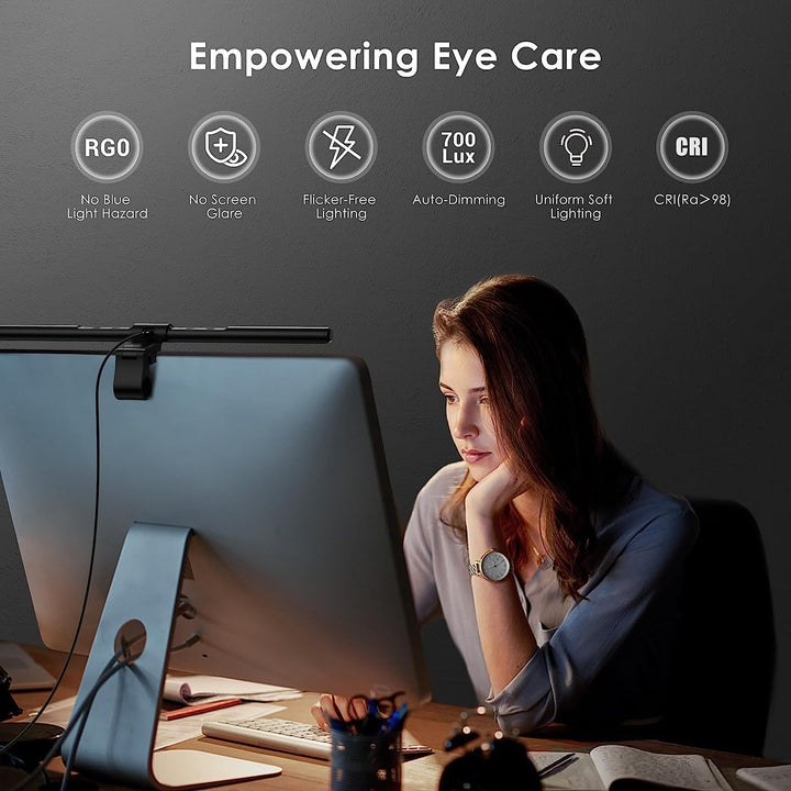 Quntis Computer Monitor Lampe LED USB mit Touch Control, 40cm Monitor Light Bar Basic mit Anti-blaul