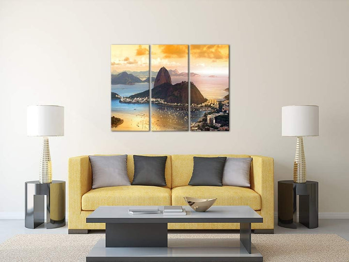 Bilderdepot24 Bild auf Leinwand | Copacabana - Rio De Janeiro I in 90x60 cm mehrteilig als Wandbild