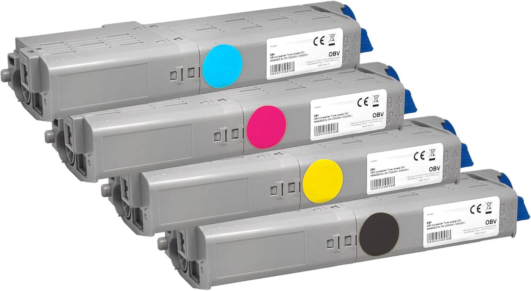 OBV 4X kompatibler Toner als Ersatz für Oki 46490608 46490607 46490605 46490606 für Oki c532 C532DN