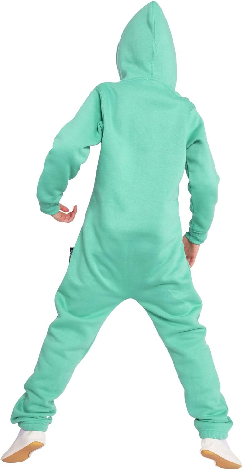 O'Poppy Kinder Jumpsuit Teddy einteilig Jungen Mädchen Overall Kids 146-152 Türkis, 146-152 Türkis
