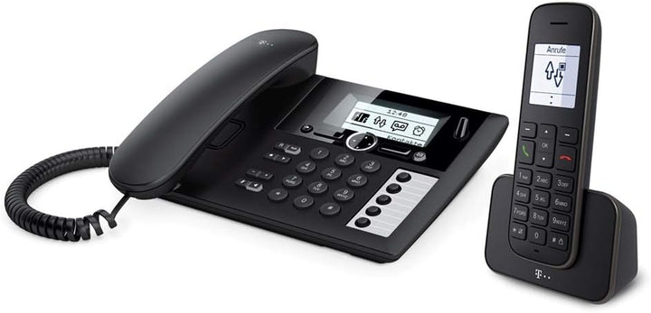 Telekom Sinus PA 207 Plus Tischtelefon und Mobilteil, schwarz Tischtelefon + Mobilteil, Tischtelefon