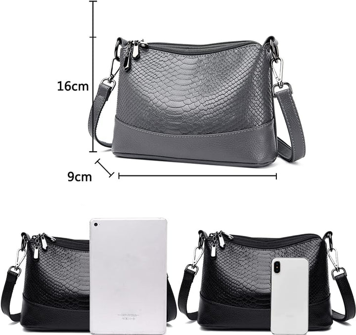 Coolives Damen Umhängetasche aus PU-Leder Kleine Hobo Schultertasche Handtasche Elegant Henkeltasche