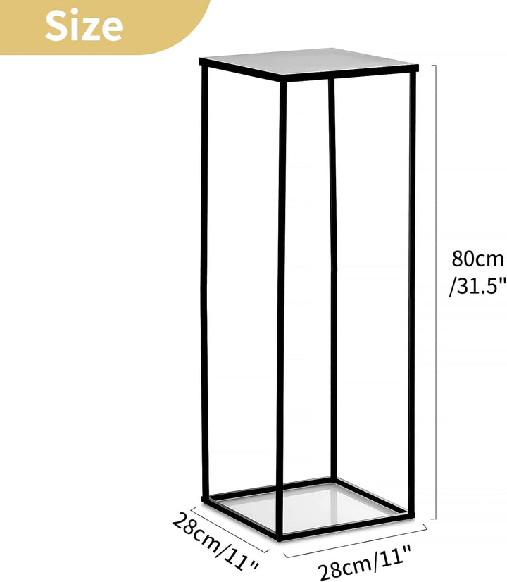 Nuptio Schwarzer Vasen Pflanzenständer 2 Stück 80cm Hohe Blumenvasen für Hochzeit Geburtstagsparty M
