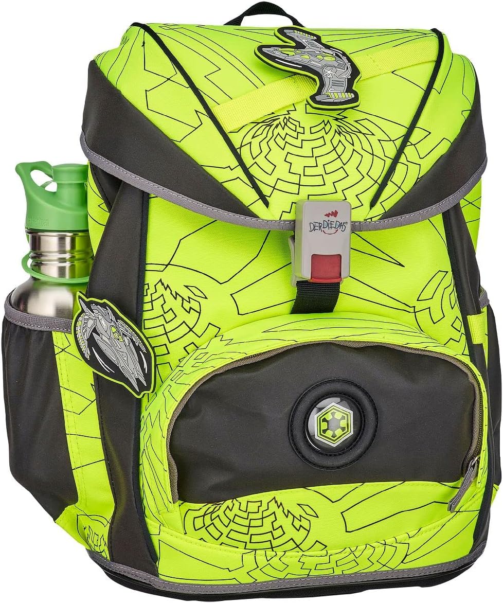 DerDieDas ErgoFlex Superflash Neon - Schulranzen Set 5tlg. 800g Gelb, Gelb