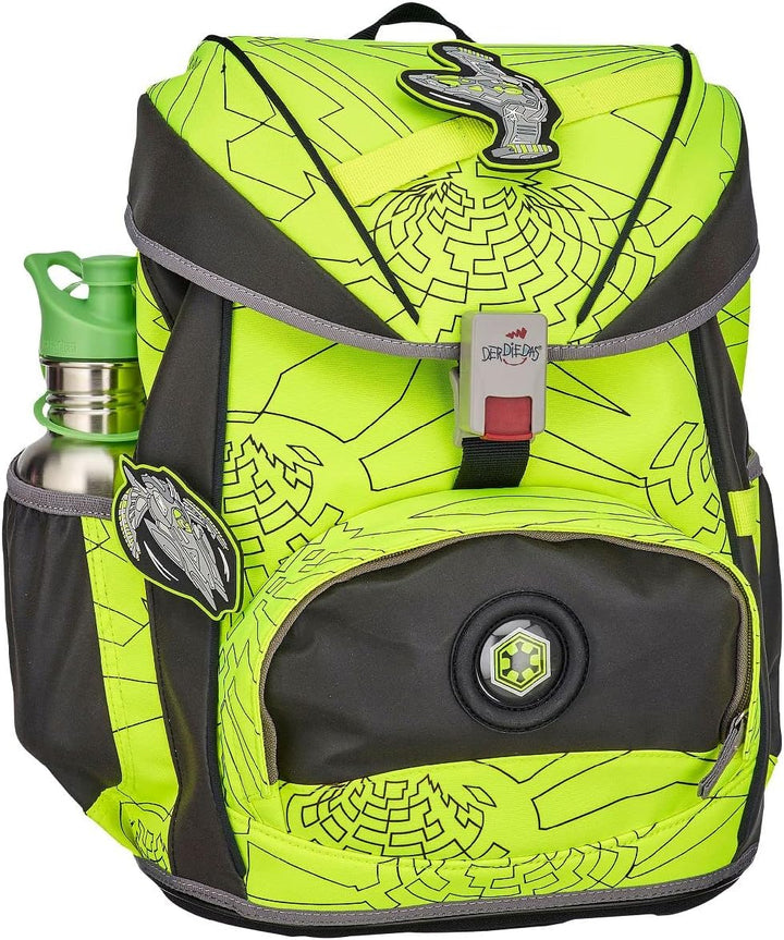 DerDieDas ErgoFlex Superflash Neon - Schulranzen Set 5tlg. 800g Gelb, Gelb
