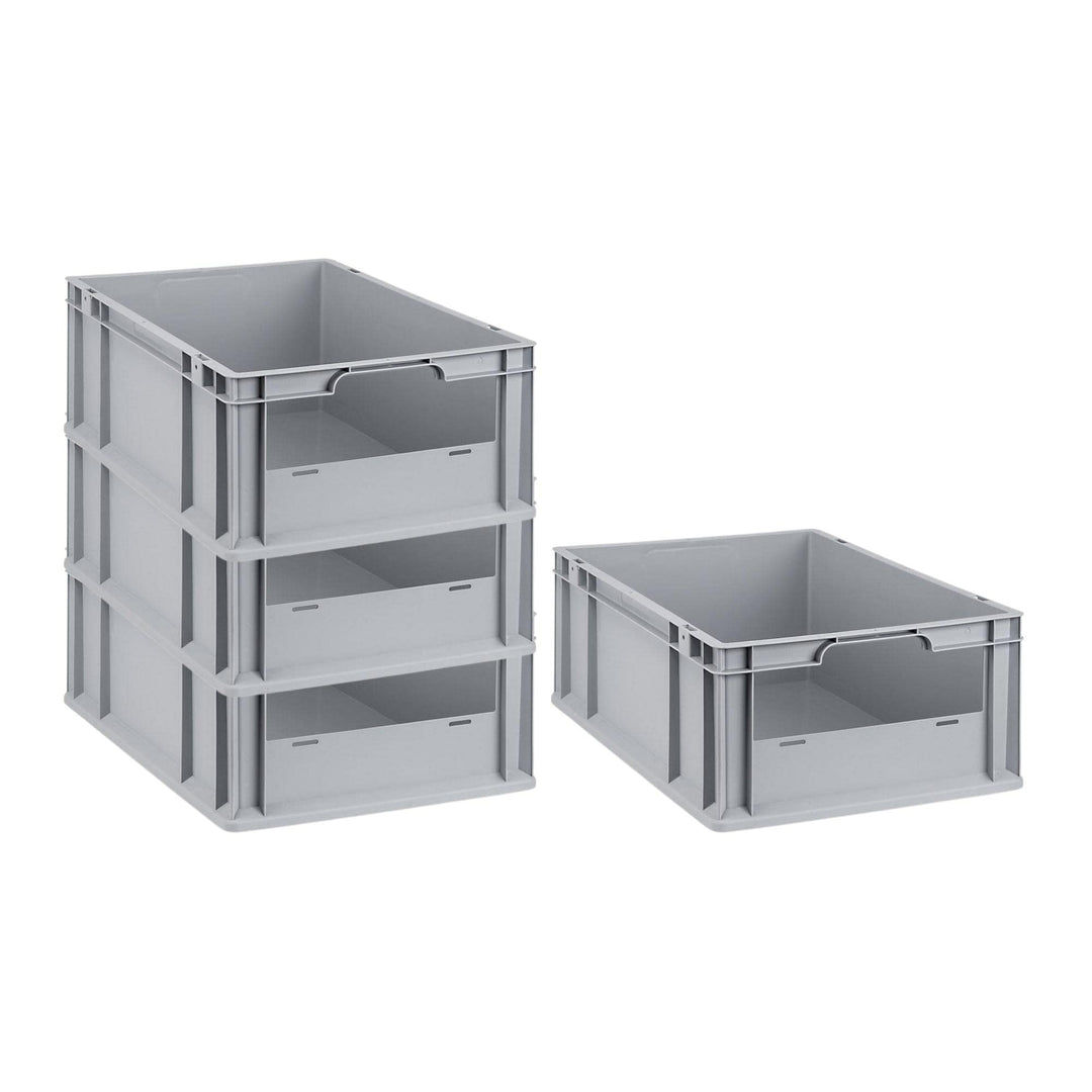 SuperSparSet 4x Eurobox NextGen Insight | HxBxT 22x40x60cm | 44 Liter | Front offen | Eurobehälter,