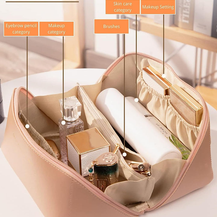 1PCS Make-Up Taschen,Gross Kapazität Kosmetiktasche Damen,Wasserdichter Tragbare Reise Make Up Tasch