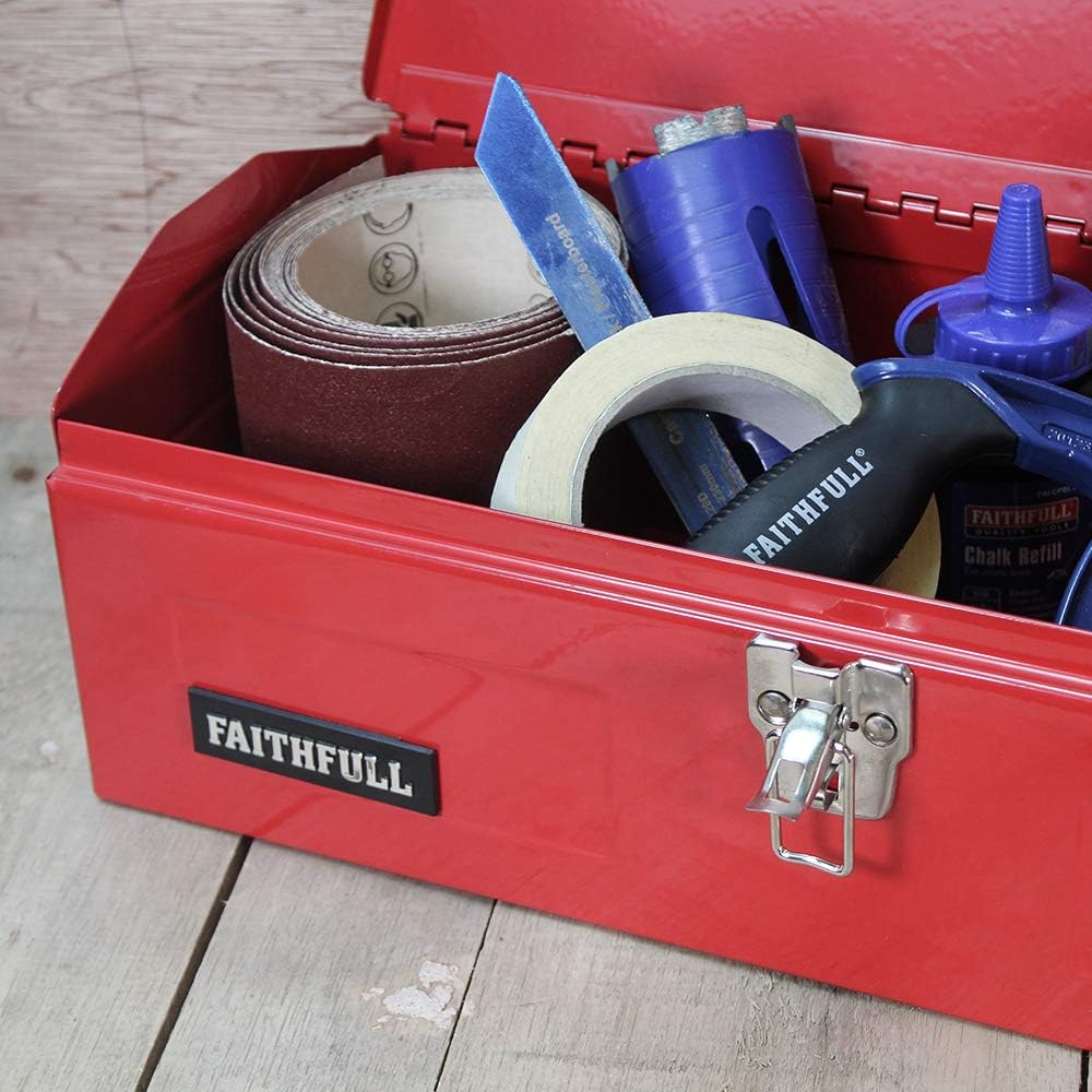 Faithfull TBB19 Werkzeugbox aus Metall, Scheunenform, 48 cm