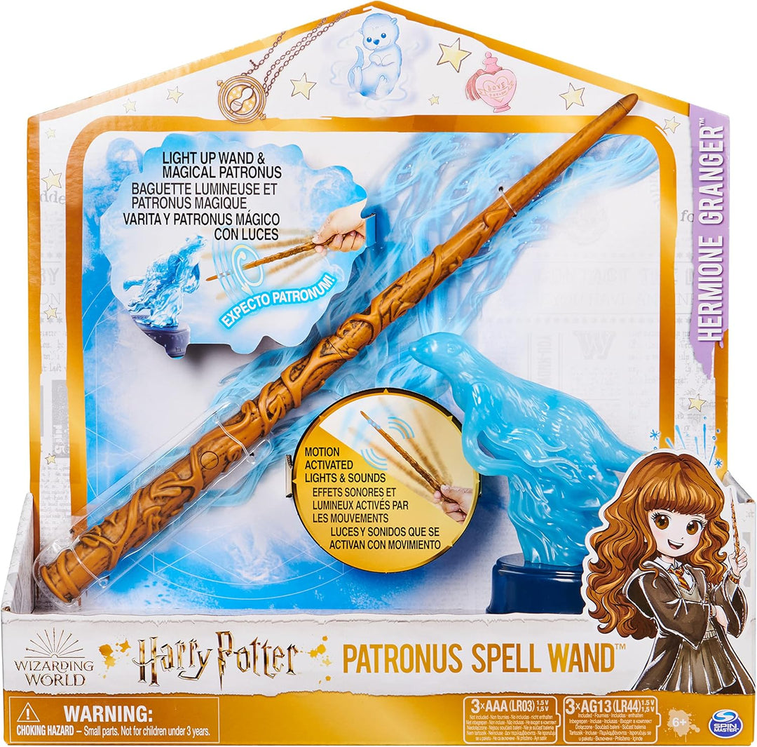 Wizarding World Harry Potter - Interaktiver Zauberstab von Hermine Granger mit Patronus-Figur, Licht