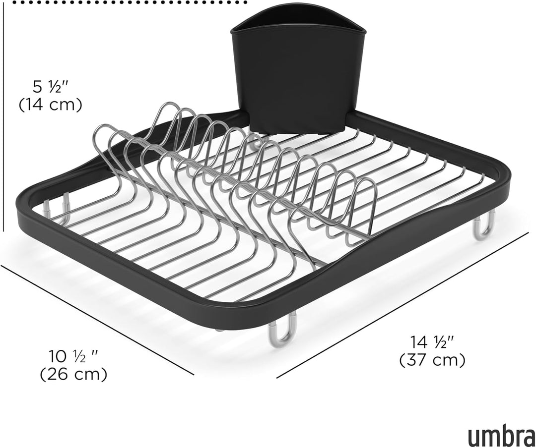 Umbra SINKIN Dish Rack SMK/NKL Schwarz/Nickel Mittel, Schwarz/Nickel Mittel