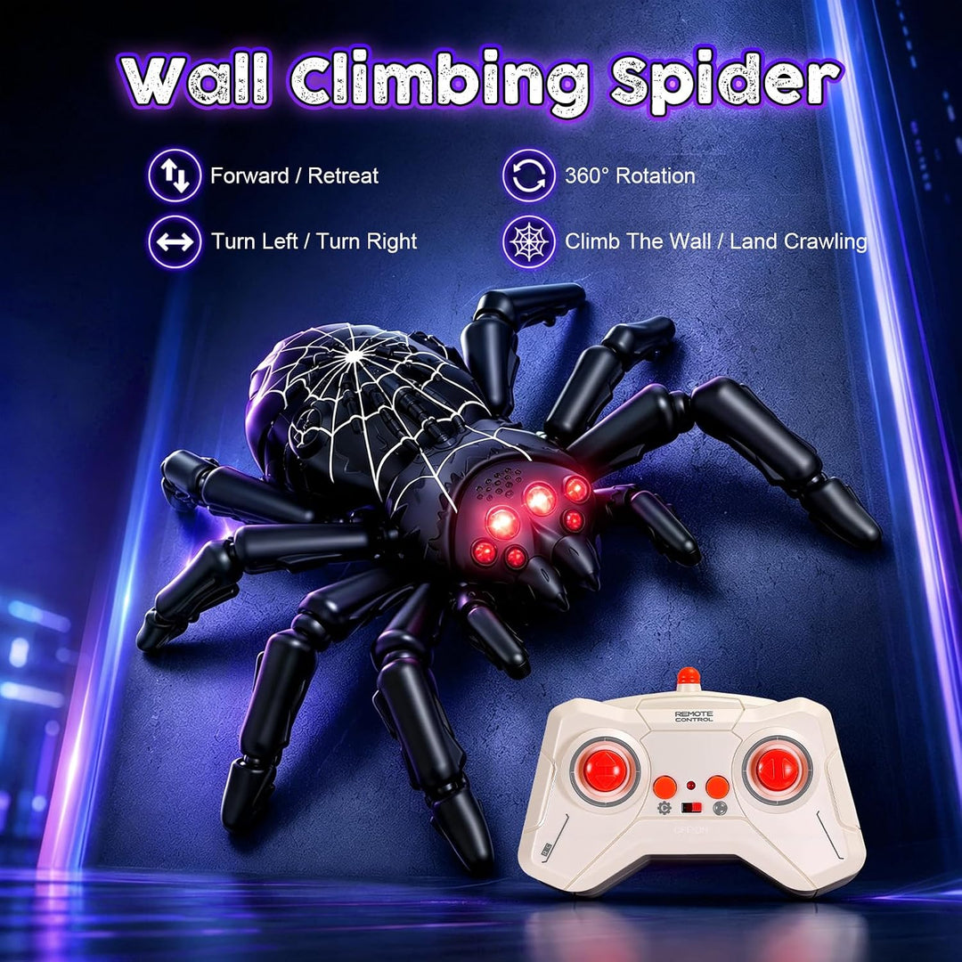 Ferngesteuerte Spinne Spielzeug Auto, RC Wandkletterspinne mit 360° Rotation, Stunt RC Auto zum Krab