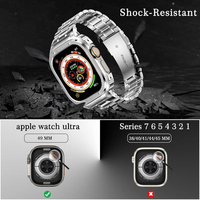 HASLFM Apple Watch Ultra Armband mit Gehäuse Kompatibel für Apple Watch Ultra/Ultra 2(49mm), Robuste