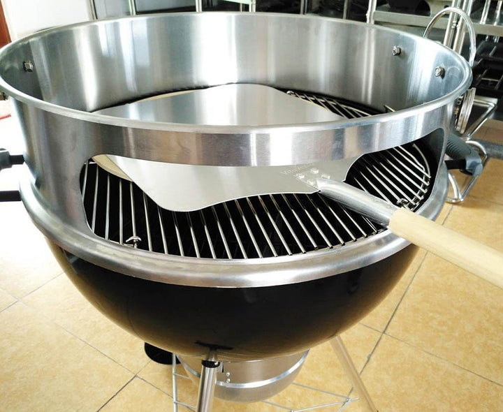 Onlyfire Edelstahl Pizzaofen Komplettpaket PizzaRing für Weber 57 cm Kugelgrill und viele andere Mod