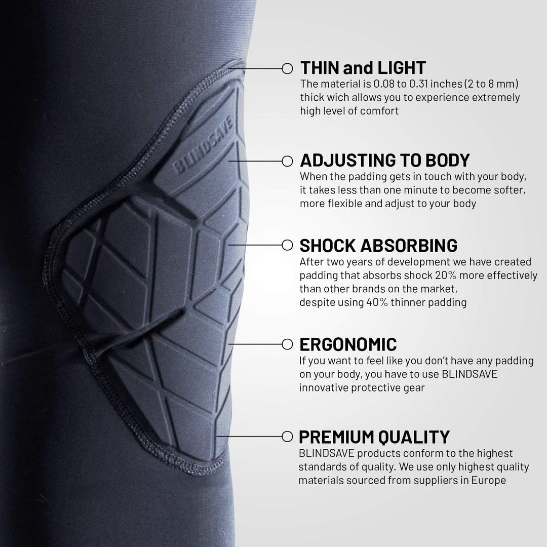 BLINDSAVE Knee Pads; Knie Sleeves, 1 Paar - schwarz Gr. S Schwarz Grösse S, Schwarz Grösse S