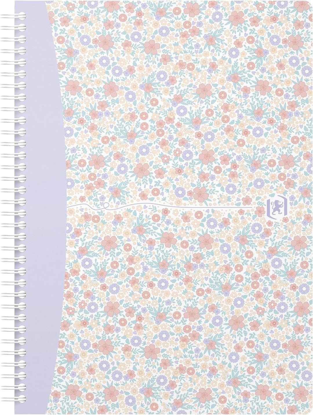 Oxford Spiralbuch B5, kariert, 60 Blatt, Floral, 4 Blumen-Motive, 5 Stück, kariert