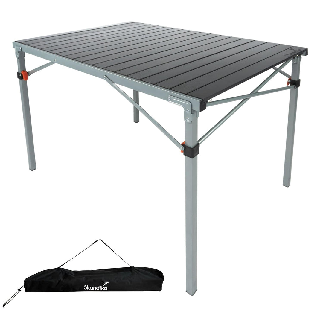 Skandika Aluminium Klapptisch Maikku | Alu Campingtisch für 6 Personen, 80 kg Traglast, 107 x 70 x 7