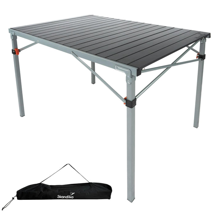 Skandika Aluminium Klapptisch Maikku | Alu Campingtisch für 6 Personen, 80 kg Traglast, 107 x 70 x 7