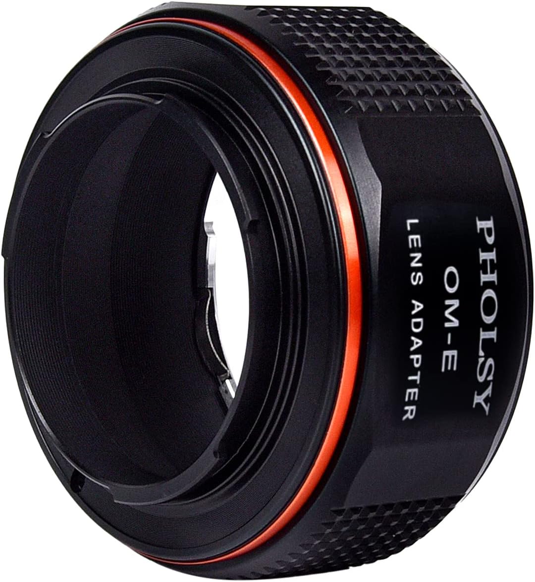 PHOLSY OM auf E Mount Adapter, Objektivadapter Kompatibel mit Olympus Zuiko OM Objektiv auf Sony E K