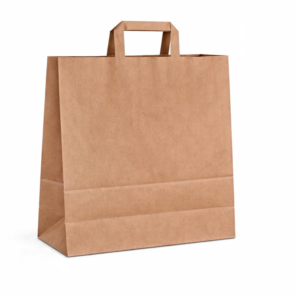 150 Papiertüten Braun mit Henkel 45+17x47cm – Papiertragetaschen und Papiertaschen mit Henkel aus st