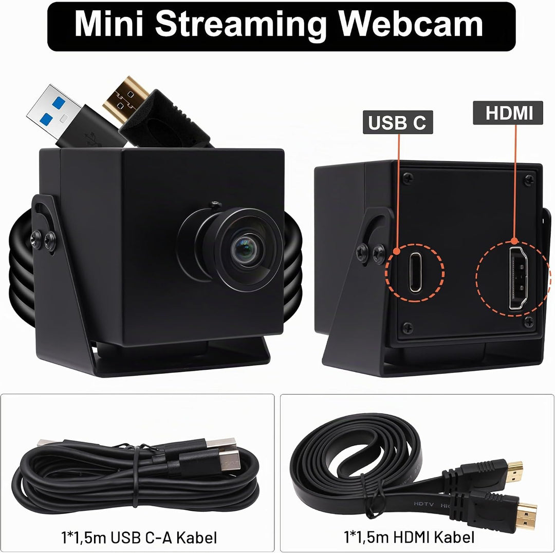 Svpro 4K HDMI USB3.0 Webcam 60FPS Weitwinkel 120 Grad USB Streaming Kamera 4K 60FPS H.264 Externe Co