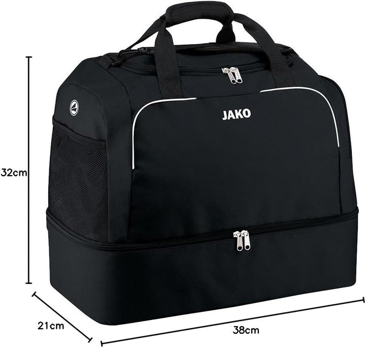 JAKO Classico Sporttasche mit Bodenfach Gr. 2 Ohne Geschlecht 1 (Bambini) Rot/Weinrot, 1 (Bambini) R