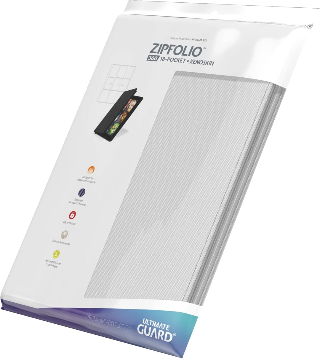 Ultimate Guard Zipfolio 360-18-Pocket XenoSkin Weiss 406 Weiss, 406 Weiss