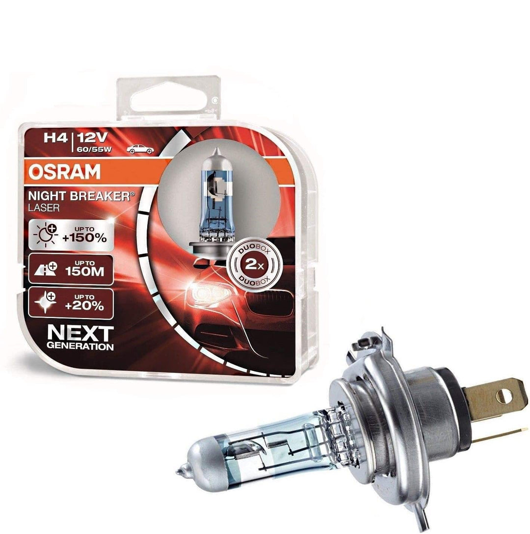 2x Osram H4 60/55W 12V Night Breaker Laser +150% Next Generation 64193NL-HCB hell Weiss Ersatz Halog