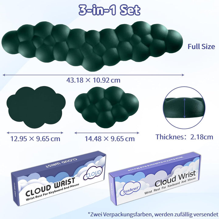 Sushret Handballenauflage Tastatur Wolke, Ergonomische Handauflage Mit PU Leder Memory Schaum, Cloud