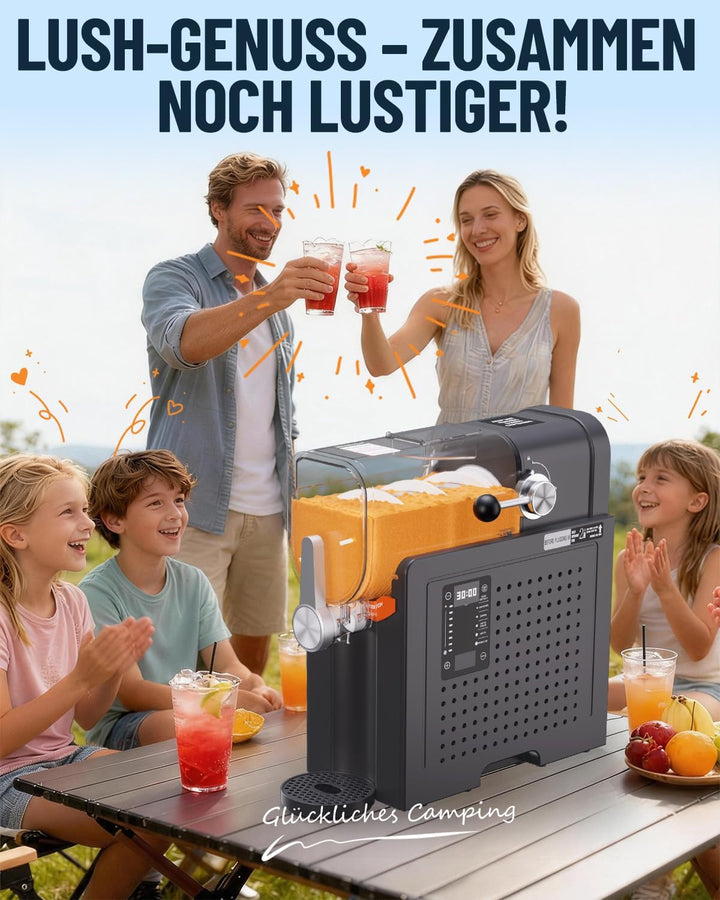 Huracan Slush Maschine 2L, Slushie Maker Kein Eis Nötig, 5 Programme, Schnellgefrierung Kompressor,