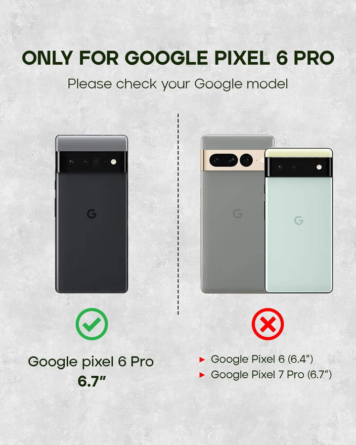 Porter Riley - Lederhülle für Google Pixel 6 Pro. Premium Echtleder Standhülle/Cover/Brieftasche (Sc
