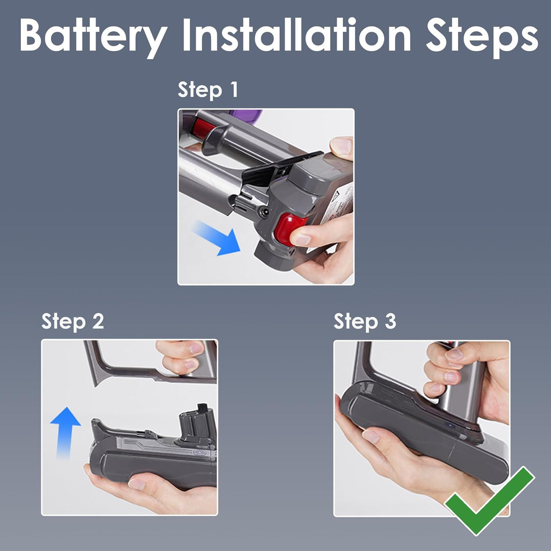 BLESYS V11 Ersatzakku 3900mAh für Dyson V11 (SV15/SV16) Staubsauger, Typ-Klicksystem Push-in-Install