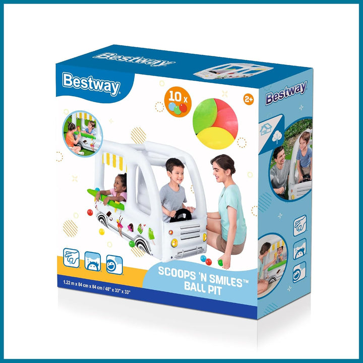 BESTWAY Up, In&Over Bällebad Scoops'n Smiles Ice Cream Truck Ball Pit