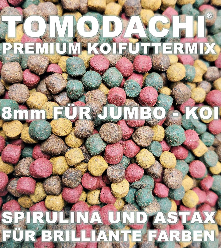 Jumbo Koimix Schwimmfutter Koi Futtermischung 8mm Koifutter Mix 4farbiger Koimix Spirulina Astax gro