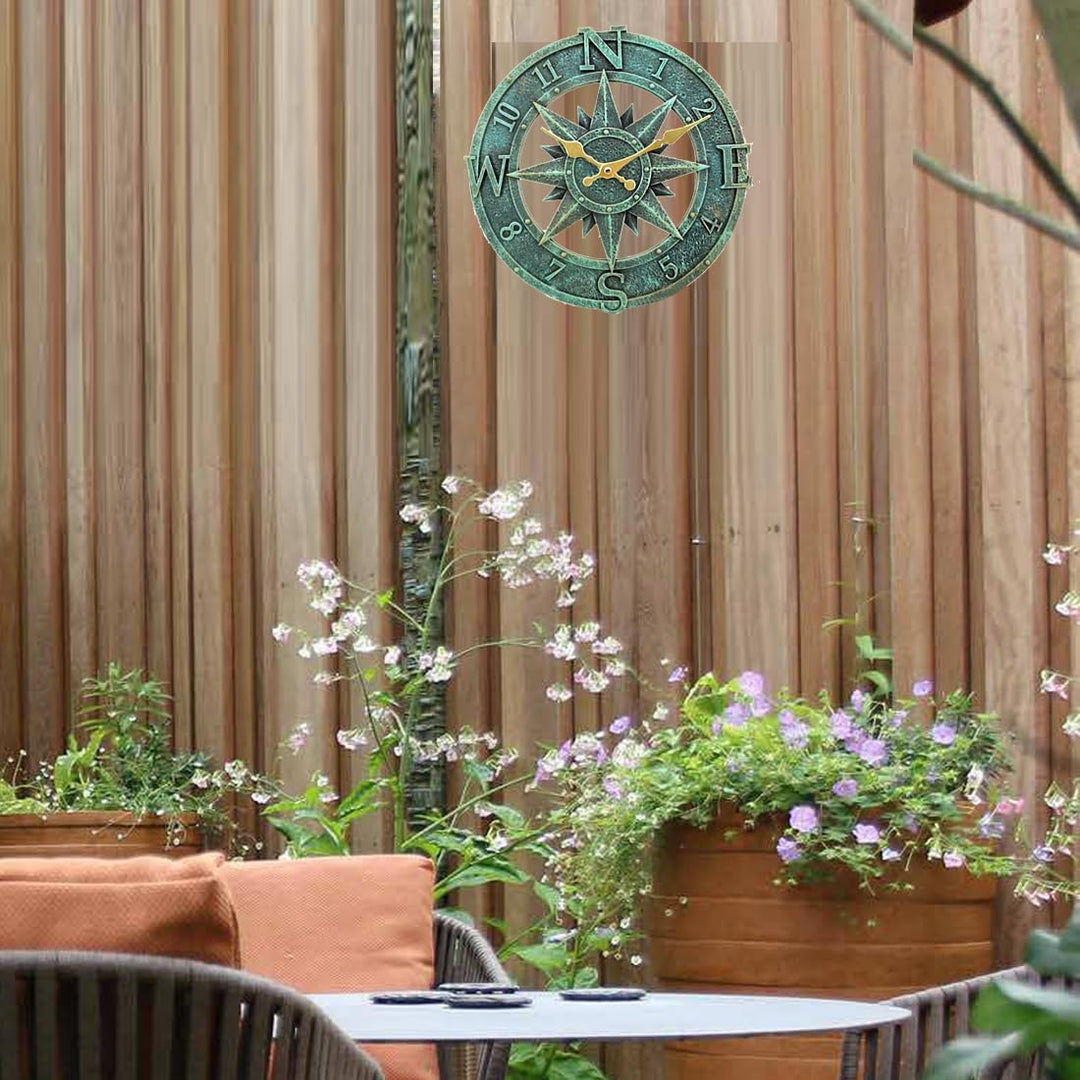 Outdoor Wanduhr 30 cm - Wasserdicht für Garten, Aussenbereich, Küche, Wohnzimmer - Industrial 3D Des
