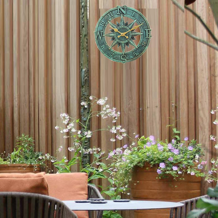 Outdoor Wanduhr 30 cm - Wasserdicht für Garten, Aussenbereich, Küche, Wohnzimmer - Industrial 3D Des