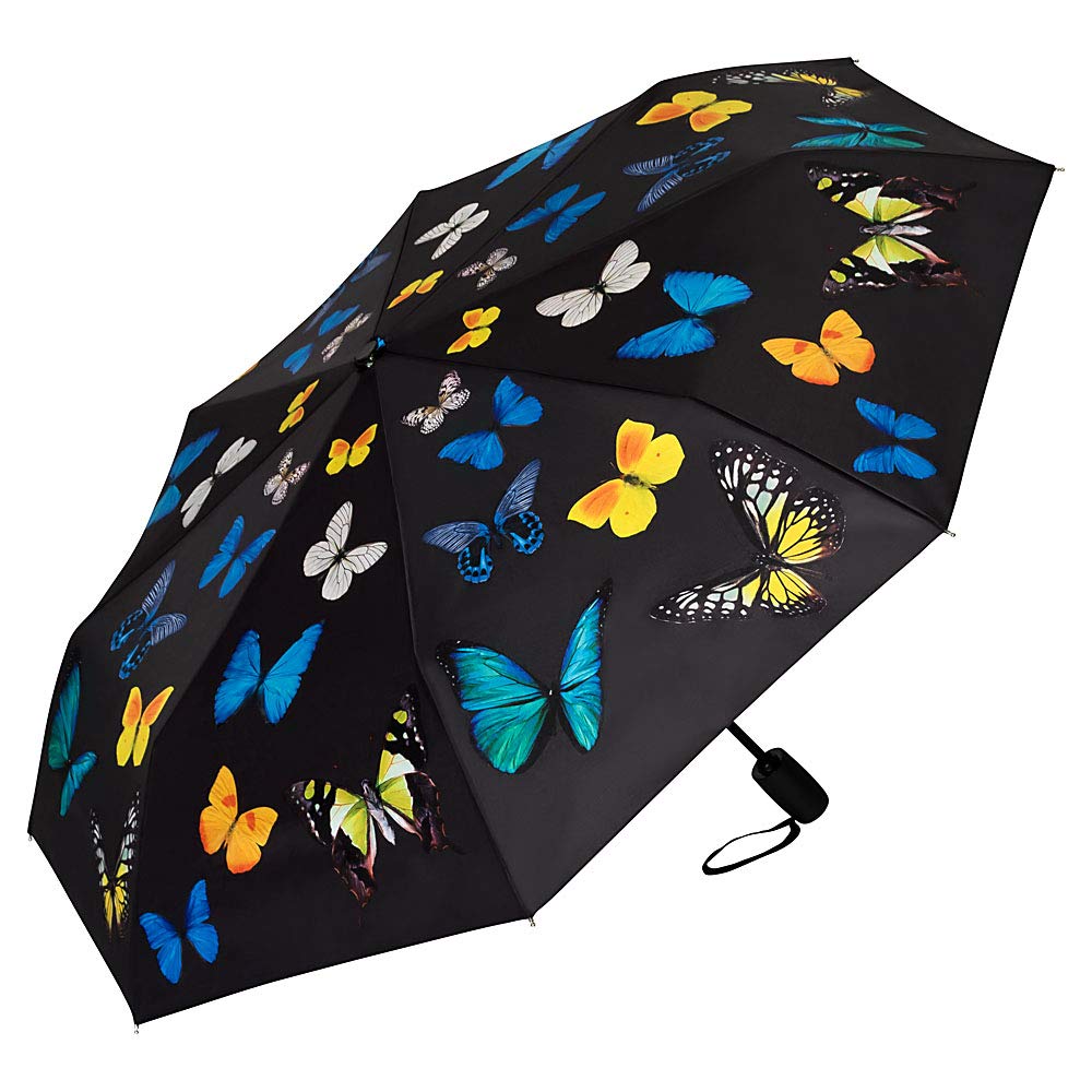 VON LILIENFELD Regenschirm Taschenschirm Schmetterlingstanz Stabil Leicht Auf-Zu Automatik Damen But