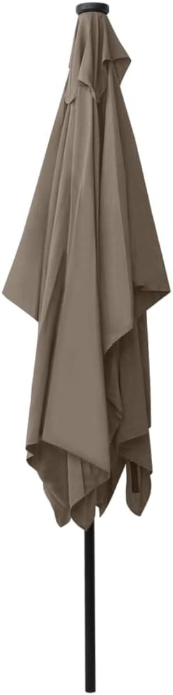 vidaXL Sonnenschirm mit LEDs Stahl-Mast Ampelschirm Gartenschirm Marktschirm Strandschirm Schirm Kur