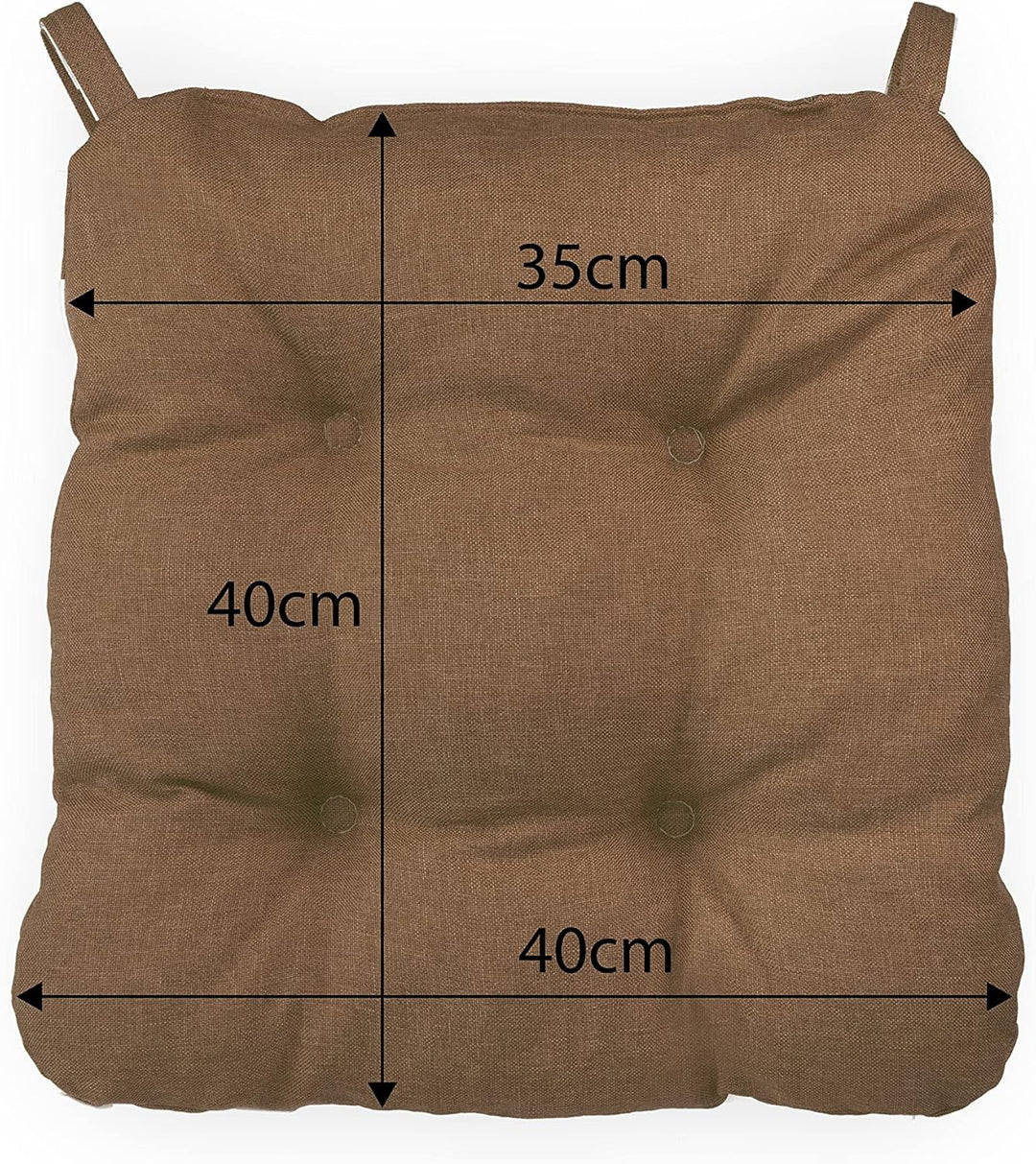 sunnypillow 4er Set Stuhlkissen mit Klettverschluss Masse: 40 (vorne) | 35 (hinten) x 40 x 8 cm Pols