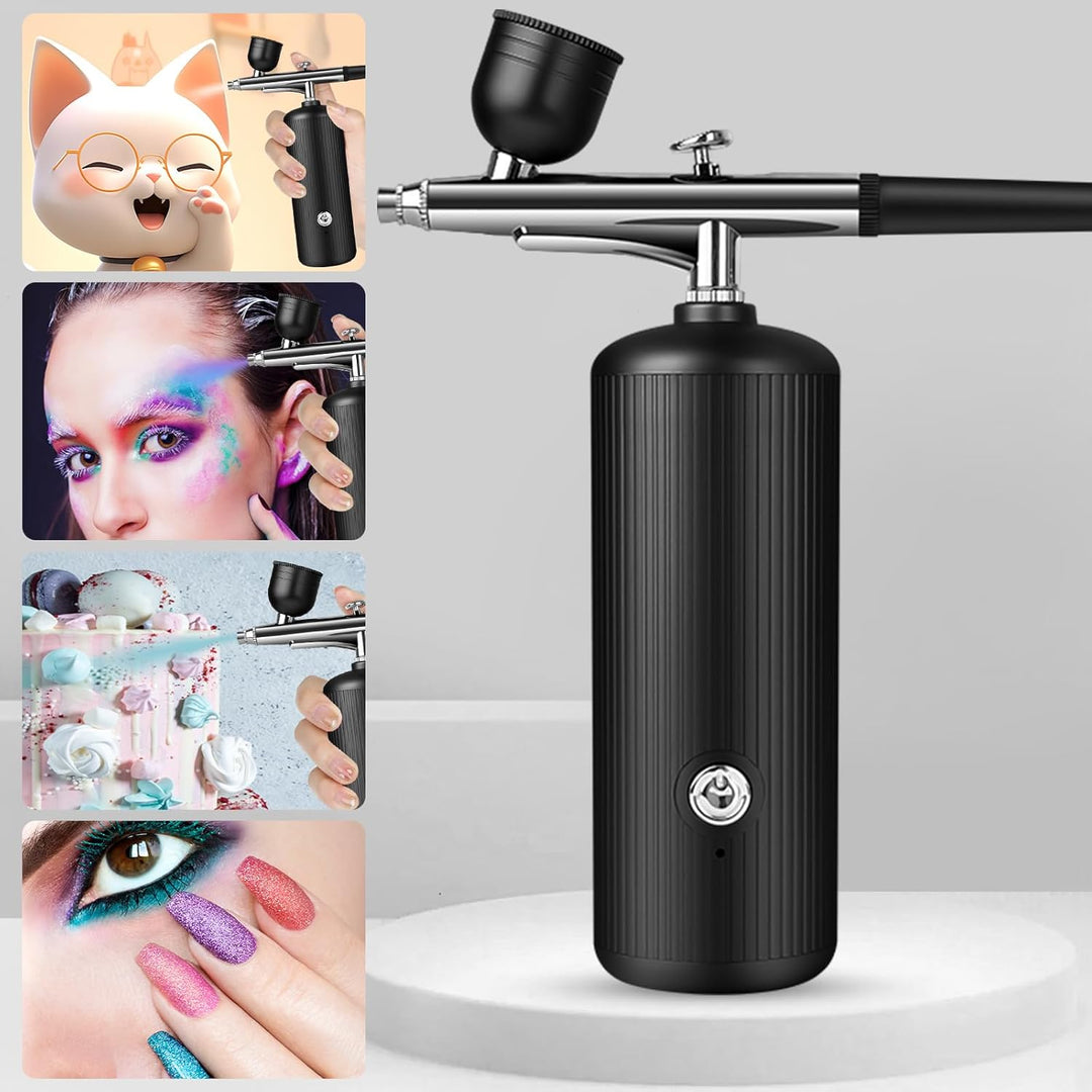Airbrush-Kit mit Kompressor - Wiederaufladbares, Tragbares, Verstopfungsfreies Hochdruck-Airbrush-Se