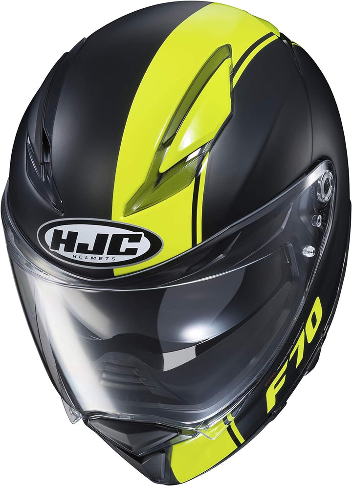 HJC Helmets Herren Nc Motorrad Helm, Schwarz/Gelb, M, M