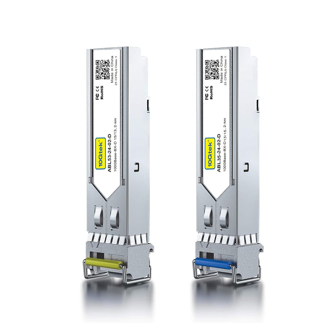 a Pair of 1.25G SFP Bidi Transceiver 1000Base-BIDI, 1550nm/1310nm SMF, up to 2~3 km, for Cisco, Ubiq