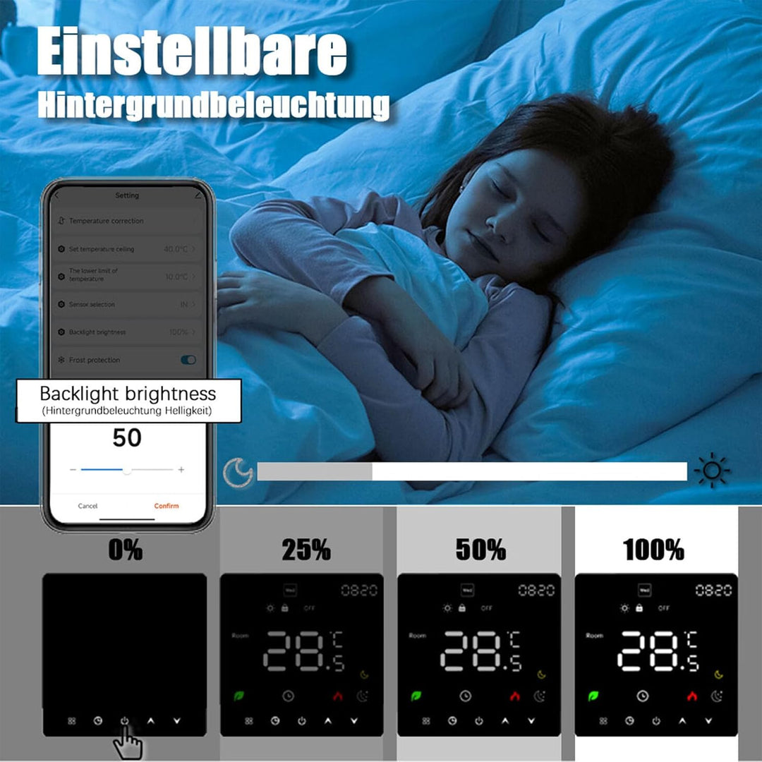 WiFi Thermostat Fussbodenheizung Für Wasser Fussbodenheizung, Programmierbar Raumthermostat, Thermos
