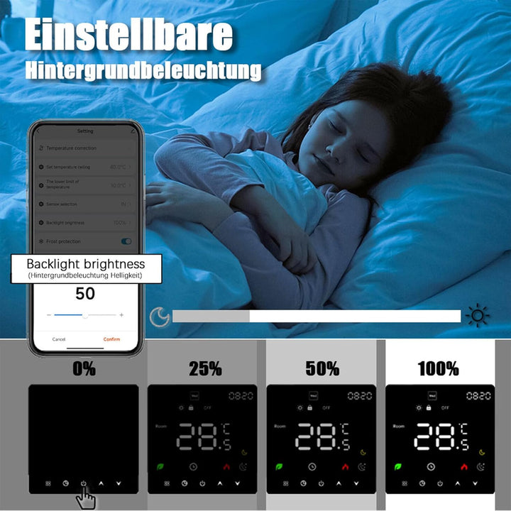 WiFi Thermostat Fussbodenheizung Für Wasser Fussbodenheizung, Programmierbar Raumthermostat, Thermos