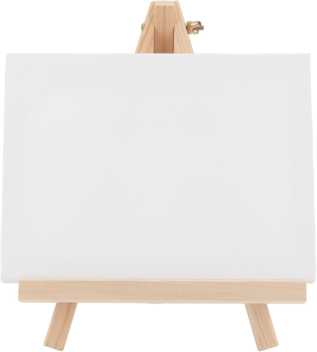 6 Stück klein Leinwand mit Staffelei Set, 18x24cm kleine Staffelei Holz mit 15x20cm Mini Leinwand, T