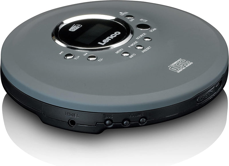 Lenco CD-400 - Tragbarer CD-Player - Discman - DAB+ Radio - CD, CD-R/RW, MP3-Player - Senderspeicher