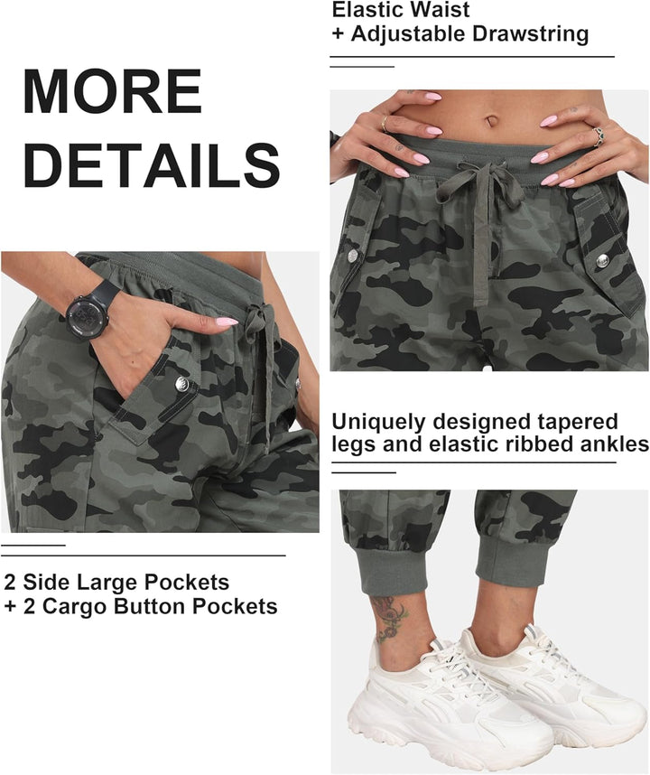 JINSHI Hosen Damen Cargohose Wanderhose Leichte Jogginghose Freizeithose Funktionshose Outdoorhose m