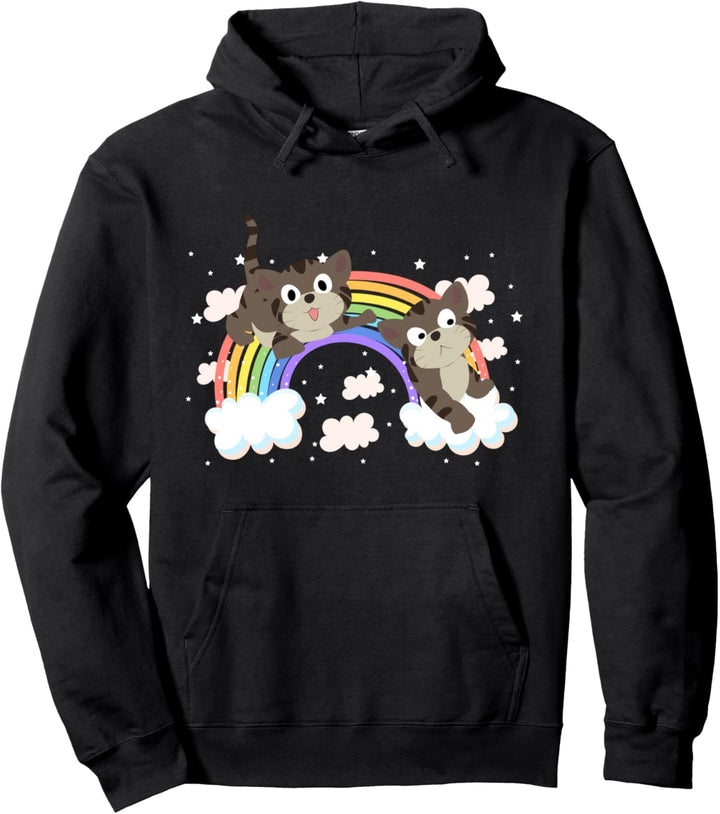 Katzenfreund Regenbogen Katzen Niedliches Katze Pullover Hoodie