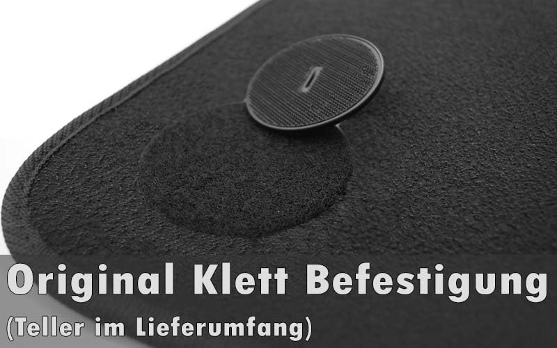 Fussmatten Tesla Model 3 Velours Original Qualität Autoteppich (Ziernaht Silber) Matten Set Automatt